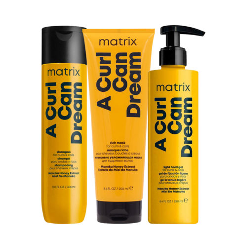 Matrix Haircare A Curl Can Dream Shampoo 300ml Mask 250ml Gel 250ml