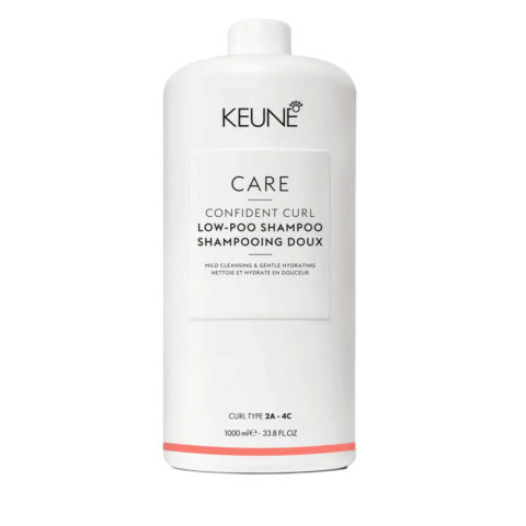 Care Line Confident Curl Low - Poo Shampoo 1000ml - Zartes Shampoo für lockiges Haar