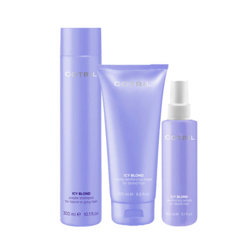 Icy Blond Purple Shampoo 300ml Deep Reinforcing Mask 200ml Serum 150ml