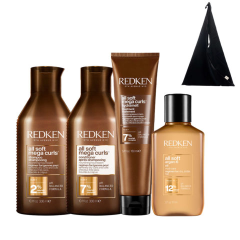 Redken All Soft Mega Curls Shampoo 300ml  Conditioner 300ml Hydramelt 150ml Argan Oil 111ml + Tragetasche als GESCHENK