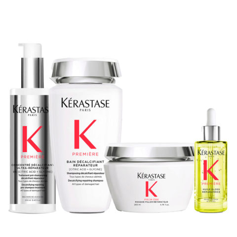 Première Concentré Décalcifiant Ultra-Réparateur 250ml Bain 250ml Masque 200ml Huile 30ml