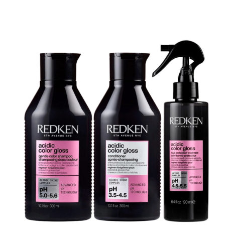 Acidic Color Gloss Shampoo 300ml Conditioner 300ml Tretament 190ml