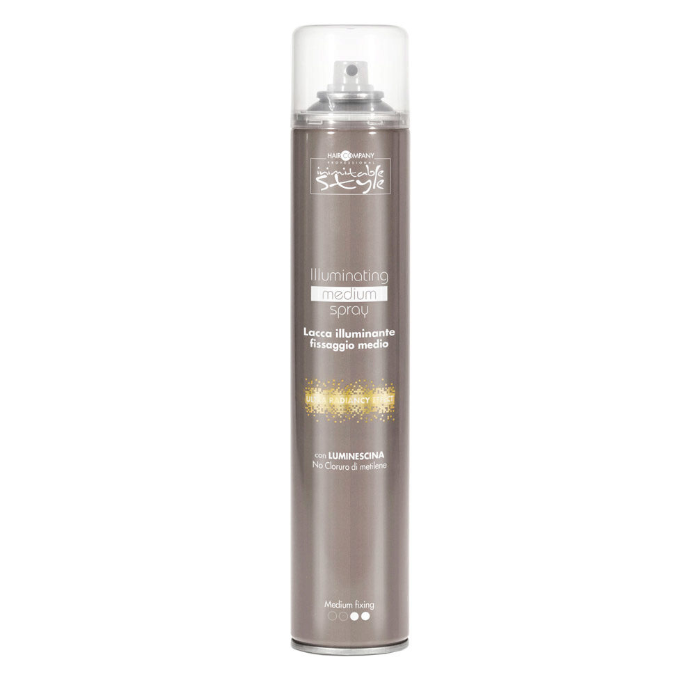 Hair Company Inimitable Style Illuminating Medium Spray 500ml  - Leuchtendes Haarspray mit mittlerem Halt