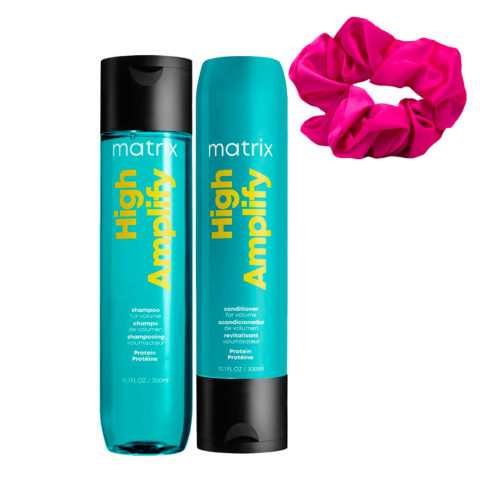 Matrix Haircare High Amplify Shampoo 300ml Conditioner 300ml + Scrunch Als Geschenk