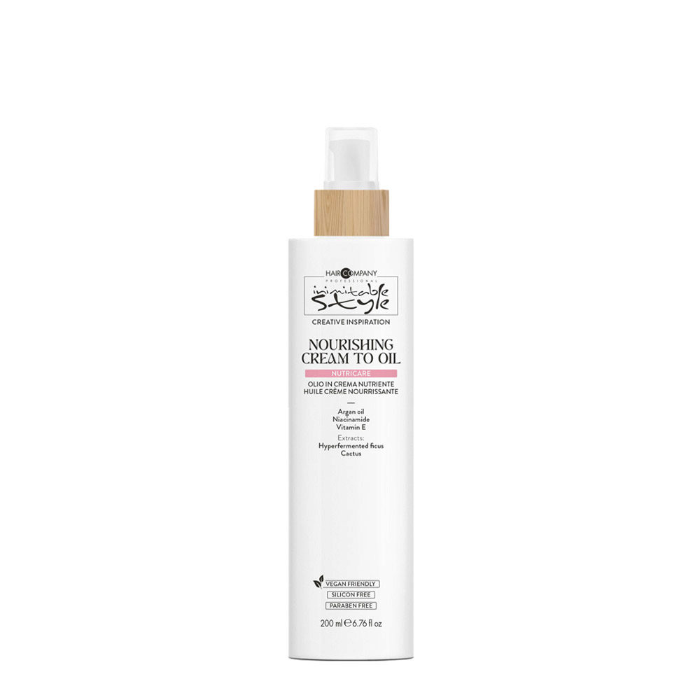 Hair Company Inimitable Style Nourishing Cream To Oil 200ml - pflegendes Öl in Creme