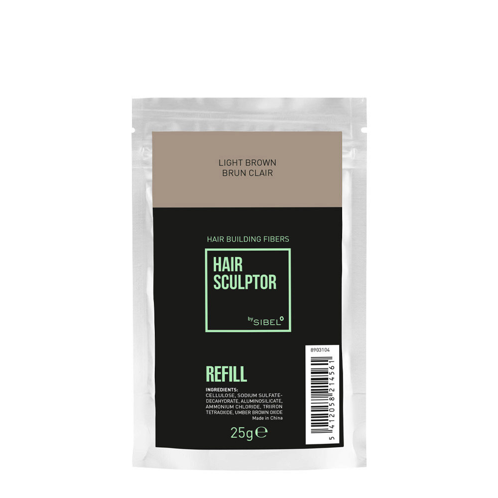 Sibel Hair Sculptor Hair Building Fibers Light Brown Refill 25gr - Nachfüllung von verdickenden Fasern