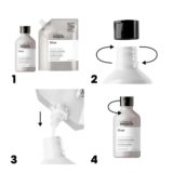L'Oreal Professionnel Paris Serie Expert Silver Shampoo Refill 500ml - Eco-Refill Anti-Gelbstich Shampoo