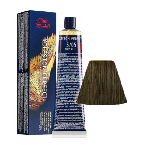 Wella Koleston Perfect Pure Naturals 5/05 Mahagoni Natürliches Hellbraun 60ml - permanente Färbung