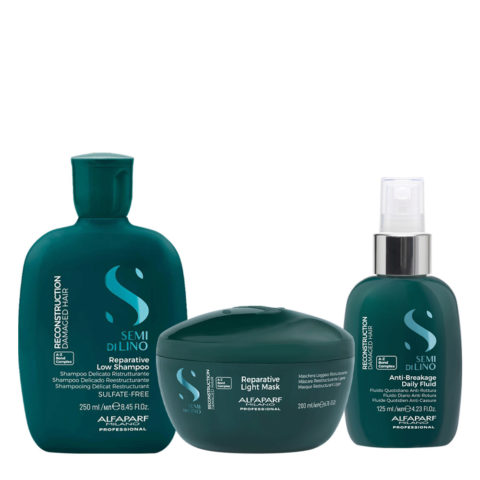 Semi di Lino Reconstruction Reparative Low Shampoo 250ml Light Mask 200ml Cream 125ml