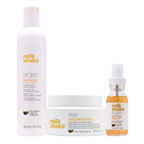 Milk Shake Argan Shampoo 300ml Treatment 200ml Argan Oil 50ml