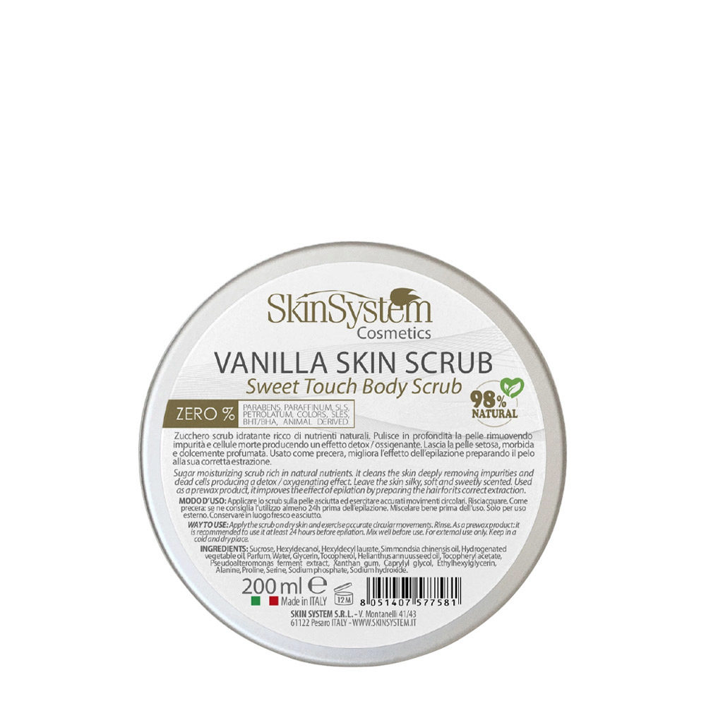 SkinSystem Vanilla Skin Scrub Sweet Touch Body Scrub 200ml - feuchtigkeitsspendendes Peeling