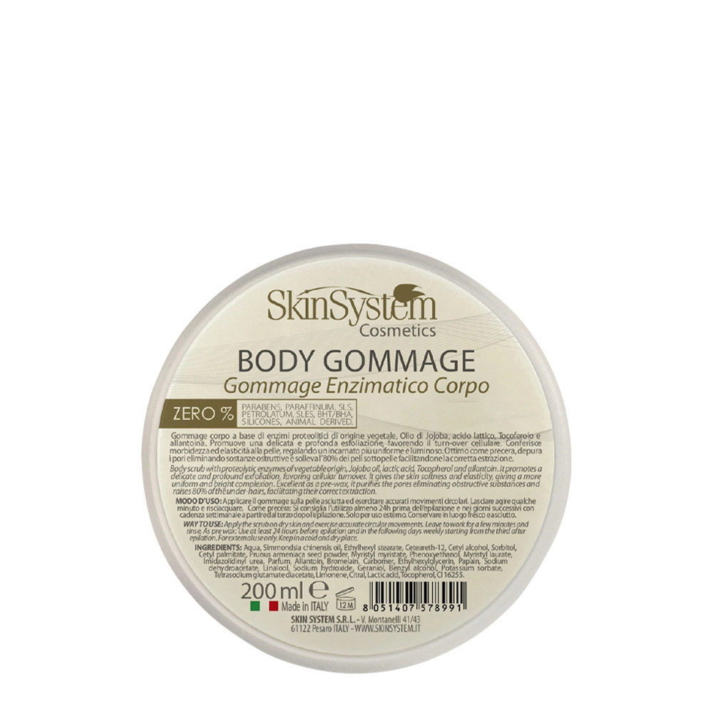 SkinSystem Body Gommage Enzimatico Corpo 200ml - Enzympeeling