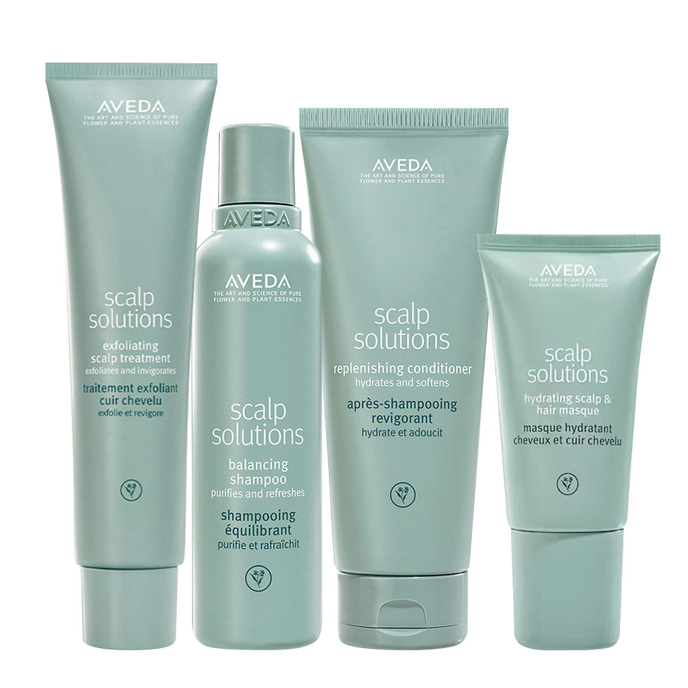 Aveda Scalp Solutions Exfoliating Scalp Treatment 150ml Shampoo 200ml Conditioner 200ml  Masque 150ml