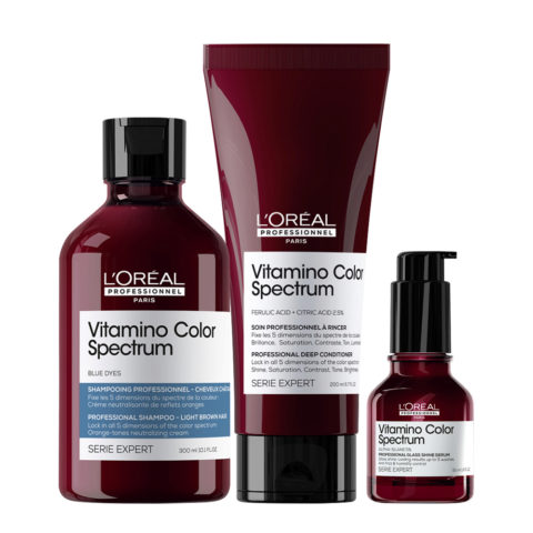 Paris Vitamino Color Spectrum Shampoo Blue 300ml Conditioner 200ml Serum 50ml