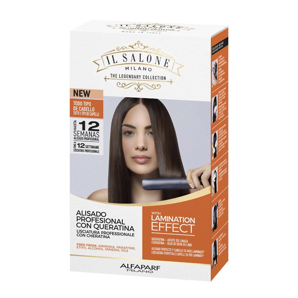 Alfaparf Milano Il Salone Straight Kit Linseed Oil - Glättungsbehandlung für alle Haartypen
