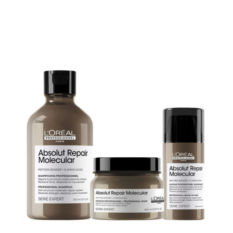 L'Oreal Professionnel Paris Serie Expert Absolut Repair Molecular Shampoo 300ml Mask 250ml Leave-in 100ml