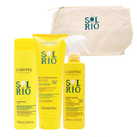 Sol Do Rio Professional Shampoo 250ml Mask 250ml  Leave-In Conditioner 215ml + KOSTENLOSE Strandtasche